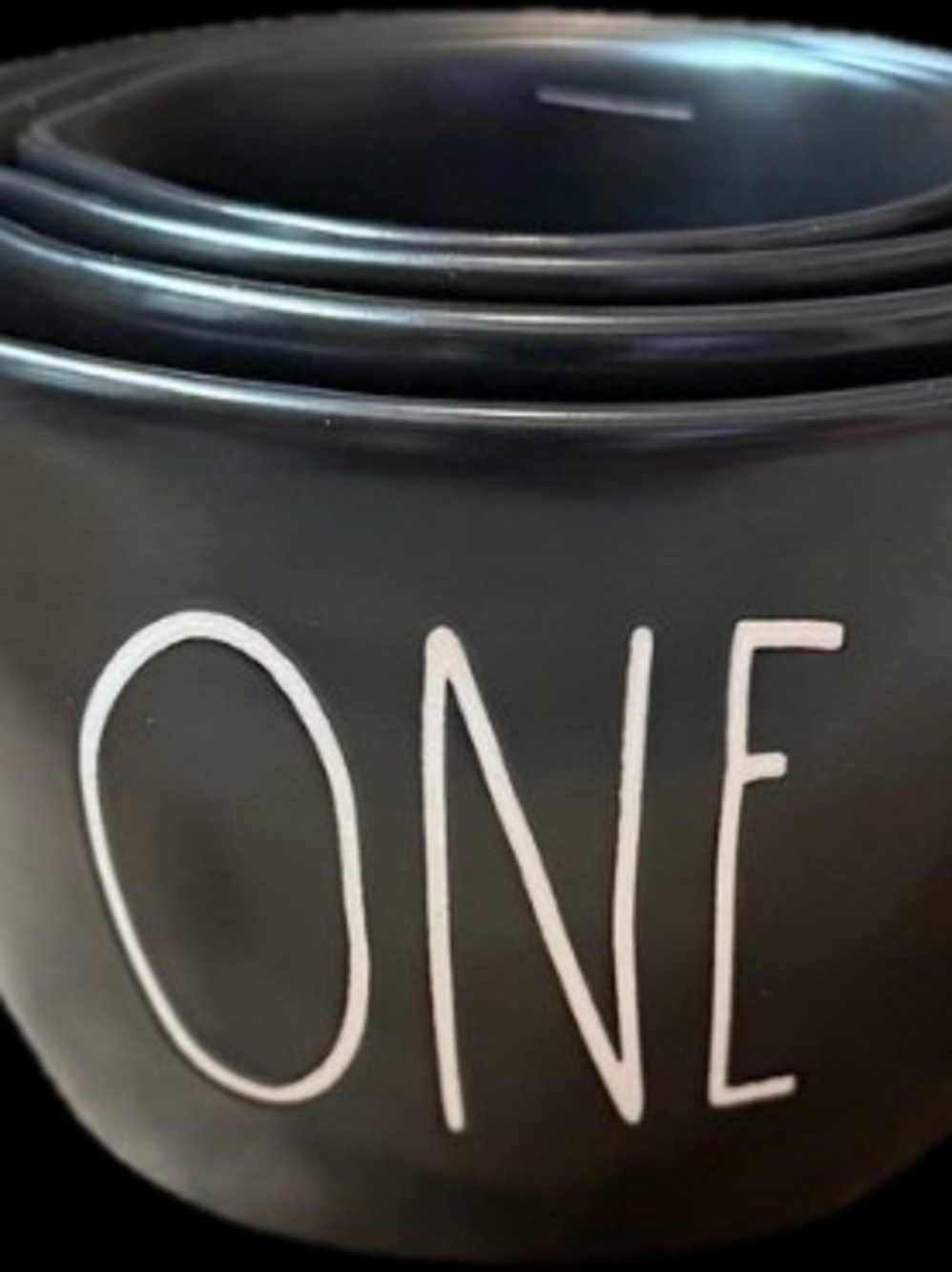 Rae Dunn Black Matte Measuring Cups